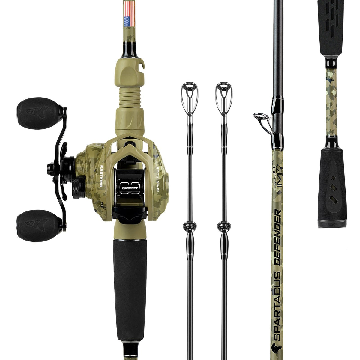 KastKing Spartacus Defender Twin-Tip Baitcasting Rod & Reel Combo