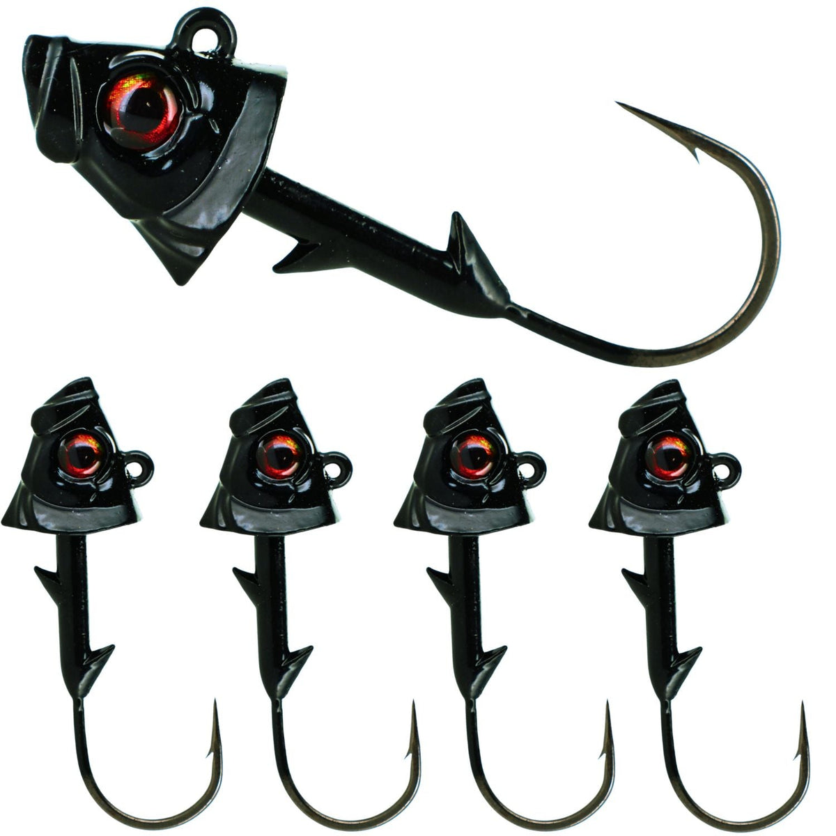 Reaction Tackle Lead Fish Head Swimbait Jigs - 5-PACK