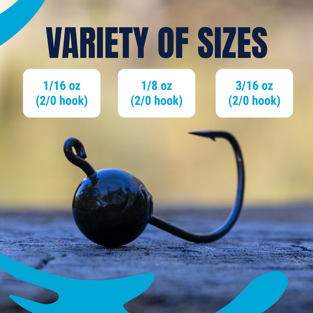 Reaction Tackle Lead Wacky Jigs – 10-Pack Ultra-Sharp
