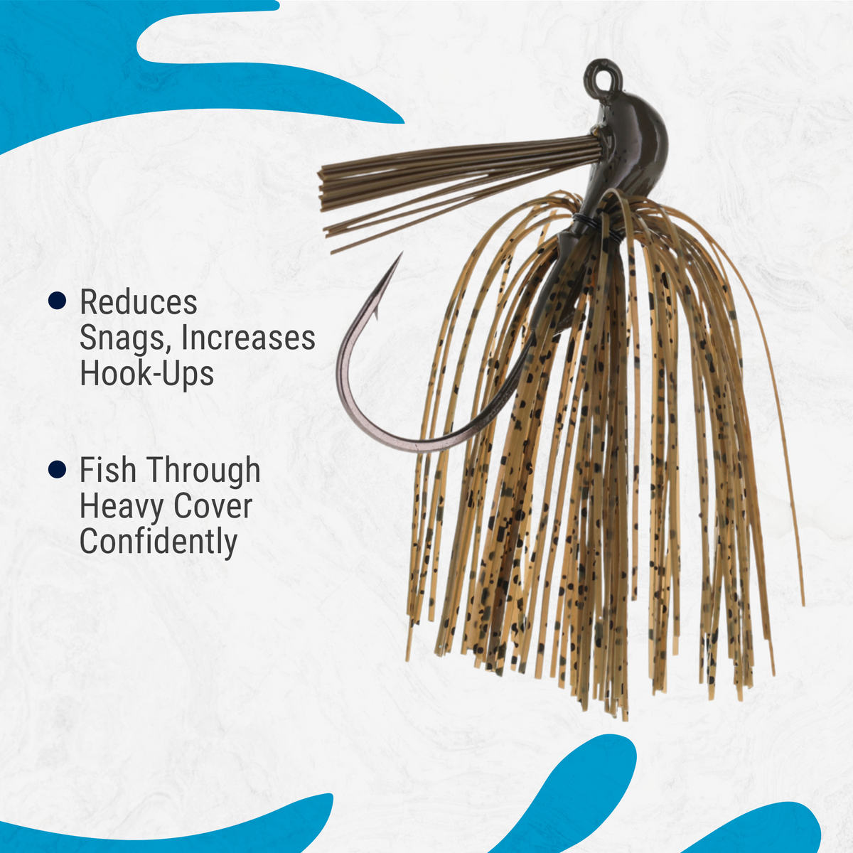 Reaction Tackle Lead Flipping Jigs 3-Pack Bass Fishing Lures