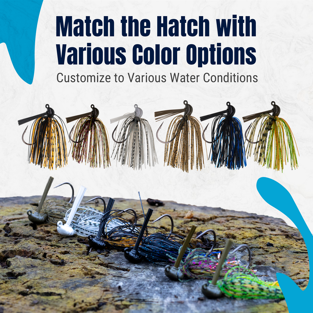 Reaction Tackle Lead Flipping Jigs 3-Pack Bass Fishing Lures