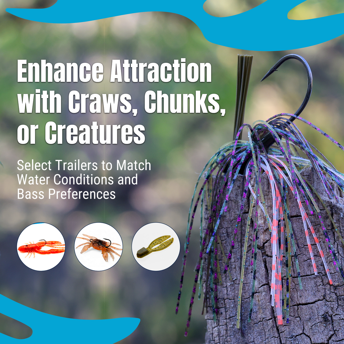 Reaction Tackle Lead Flipping Jigs 3-Pack Bass Fishing Lures