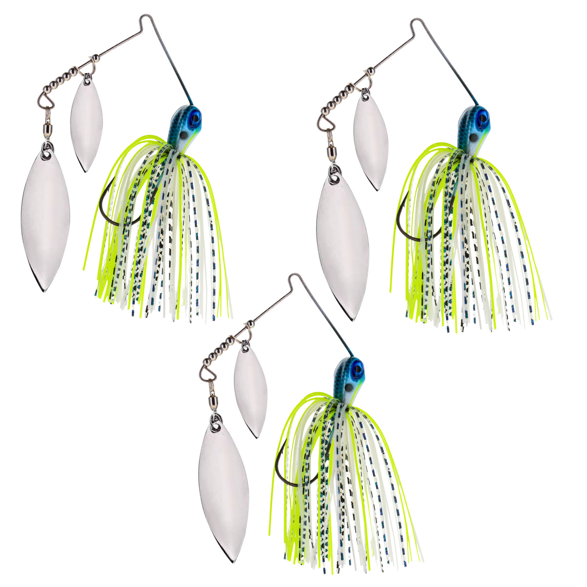 Reaction Tackle Double Willow Spinnerbaits – 3 Pack