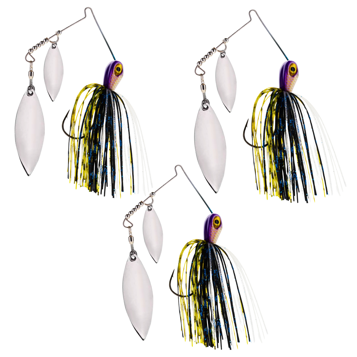 bass fishing spinnerbaits with double willow blades