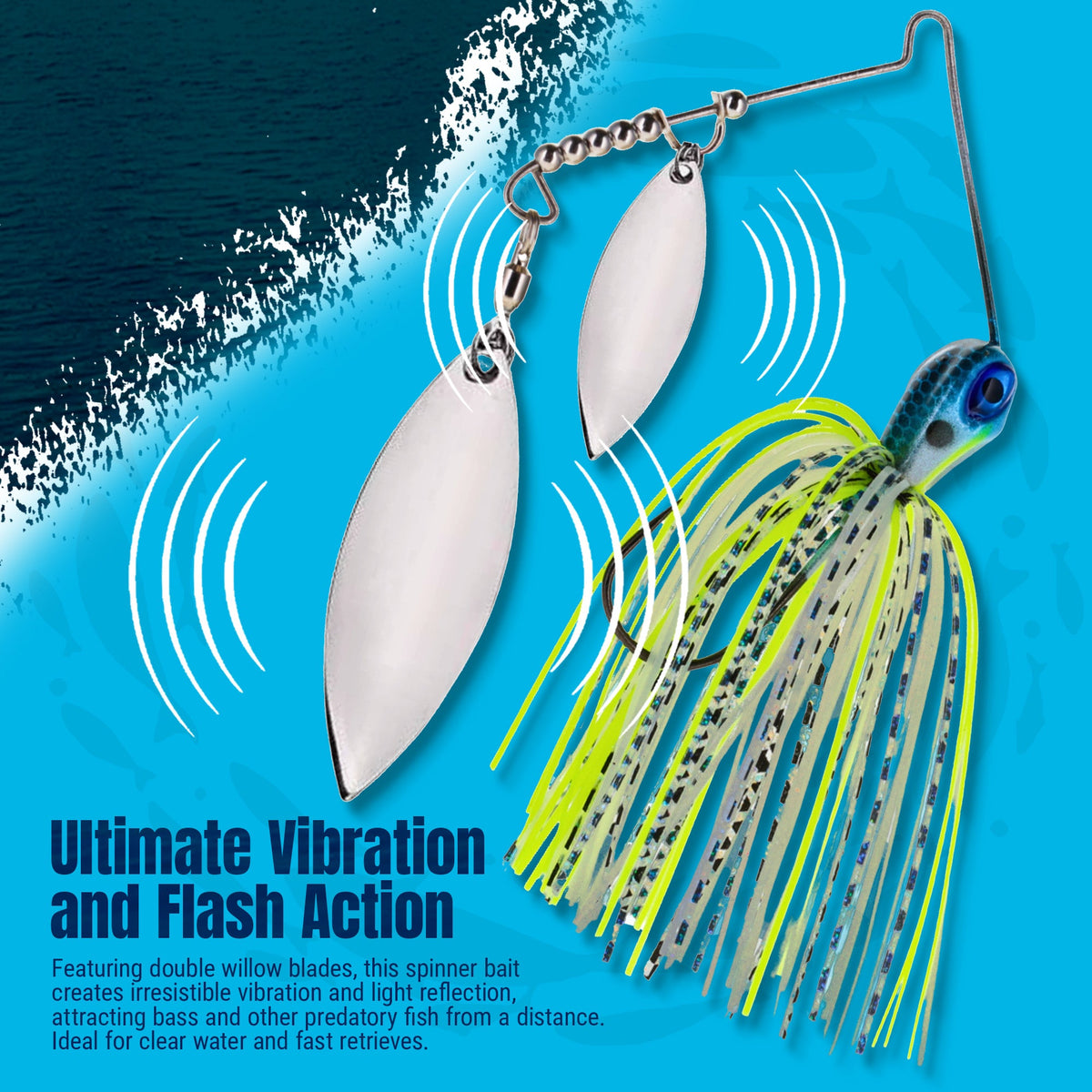 Reaction Tackle Double Willow Spinnerbaits – 3 Pack