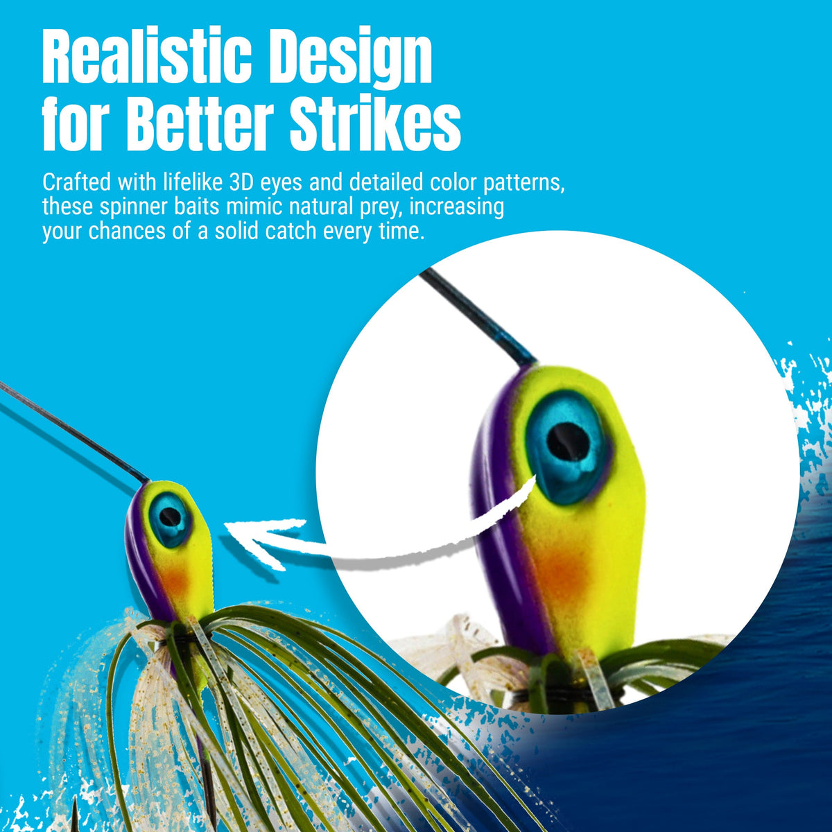 Reaction Tackle Double Willow Spinnerbaits – 3 Pack