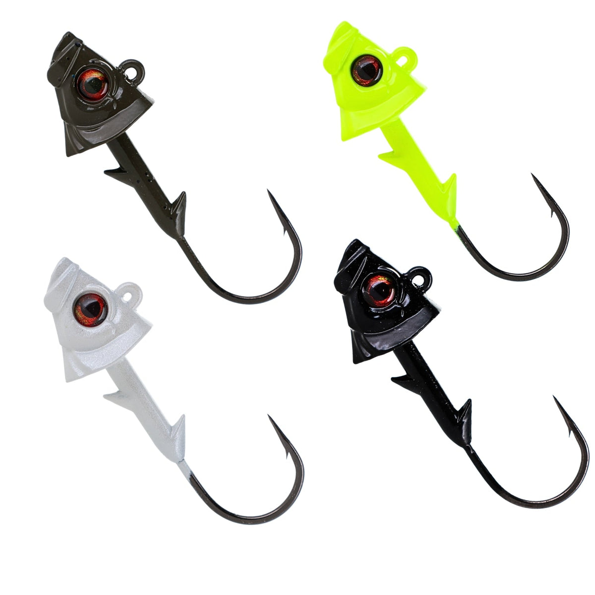 Reaction Tackle Lead Fish Head Swimbait Jigs - 5-PACK