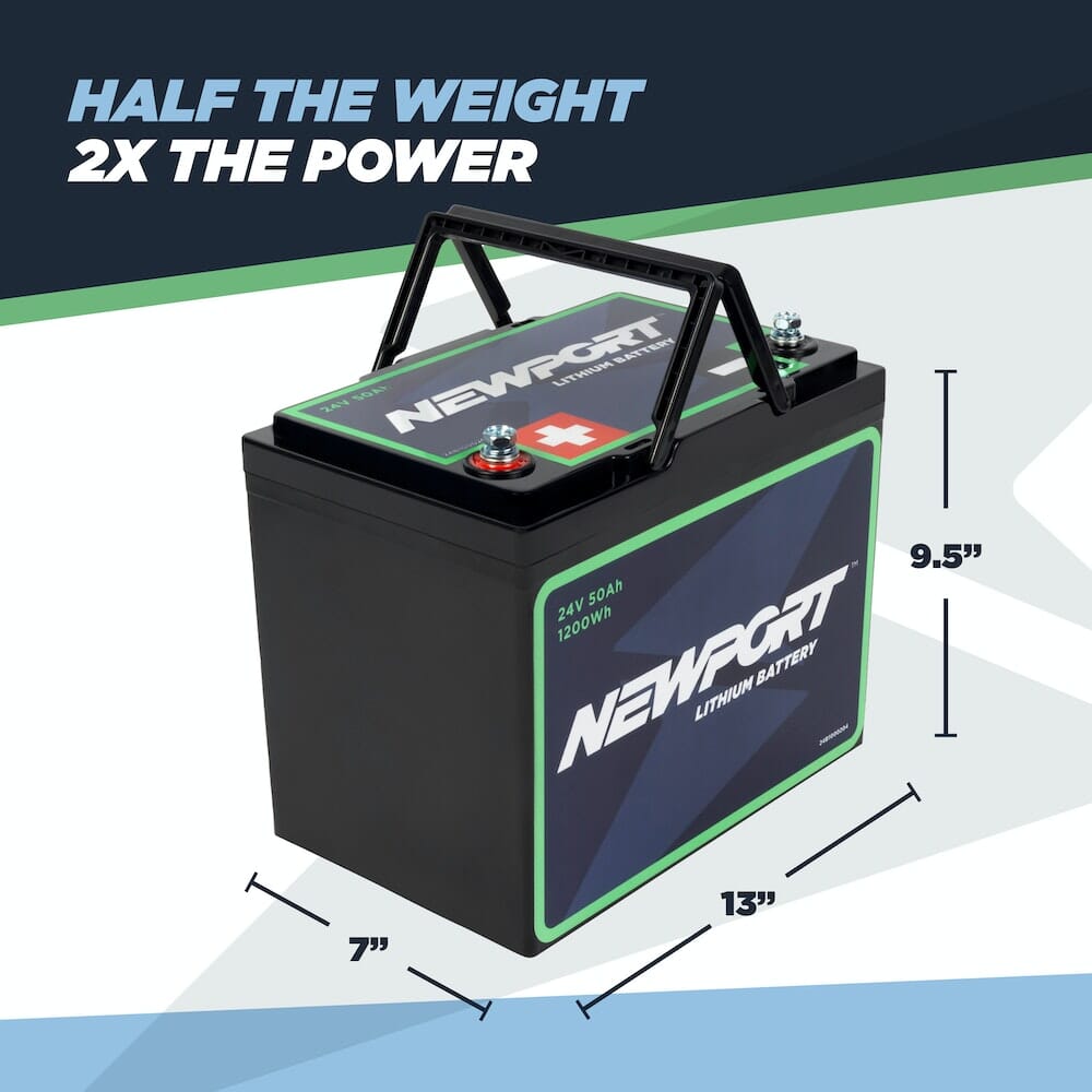 Newport 24V 50Ah Lithium LiFePO4 Battery