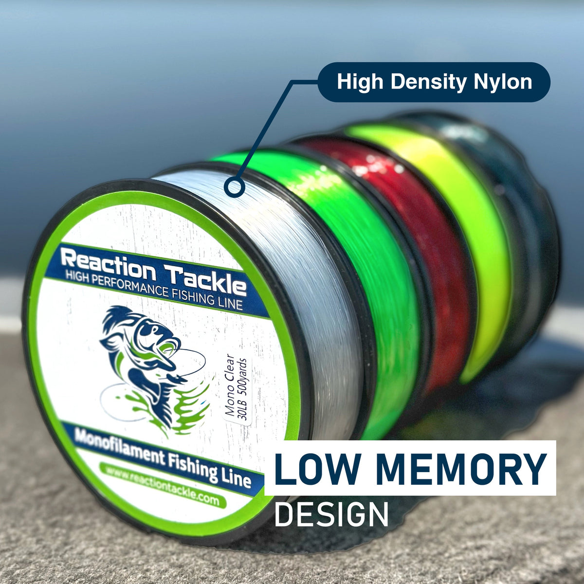 Reaction Tackle Monofilament Fishing Line 350yd Spools