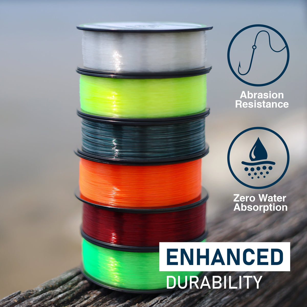 Reaction Tackle Nylon Monofilament Fishing Line – Ultra Low Memory Mono