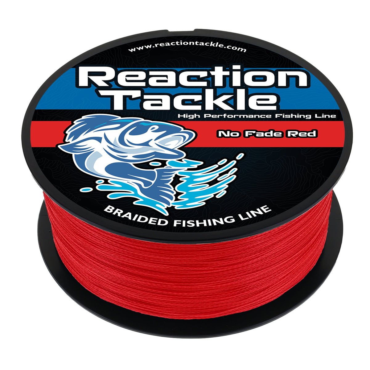 Reaction Tackle Braided Fishing Line – NO FADE Red