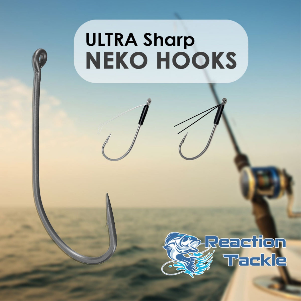 Reaction Tackle Wacky &amp; Neko Hooks – 25 Pack