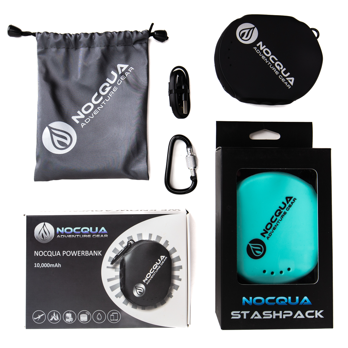 Nocqua Powerbank + StashPack + Quad Cable Bundle