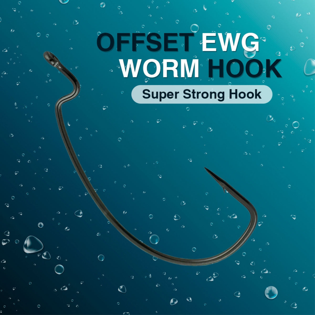 Reaction Tackle Offset EWG Worm Hooks 25-Pack