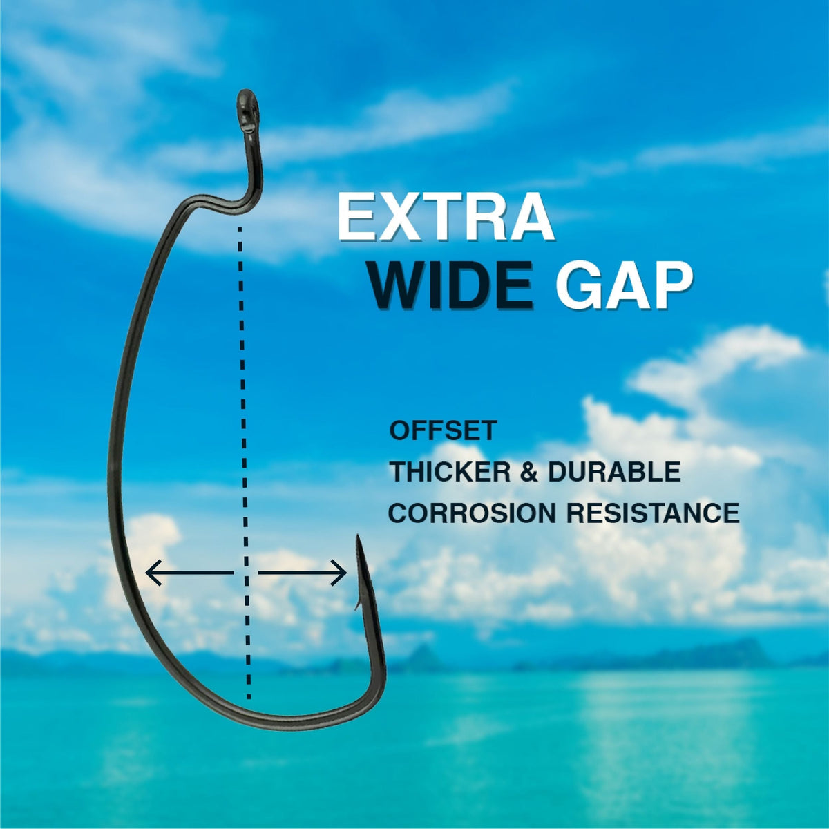 Reaction Tackle Offset EWG Worm Hooks 25-Pack