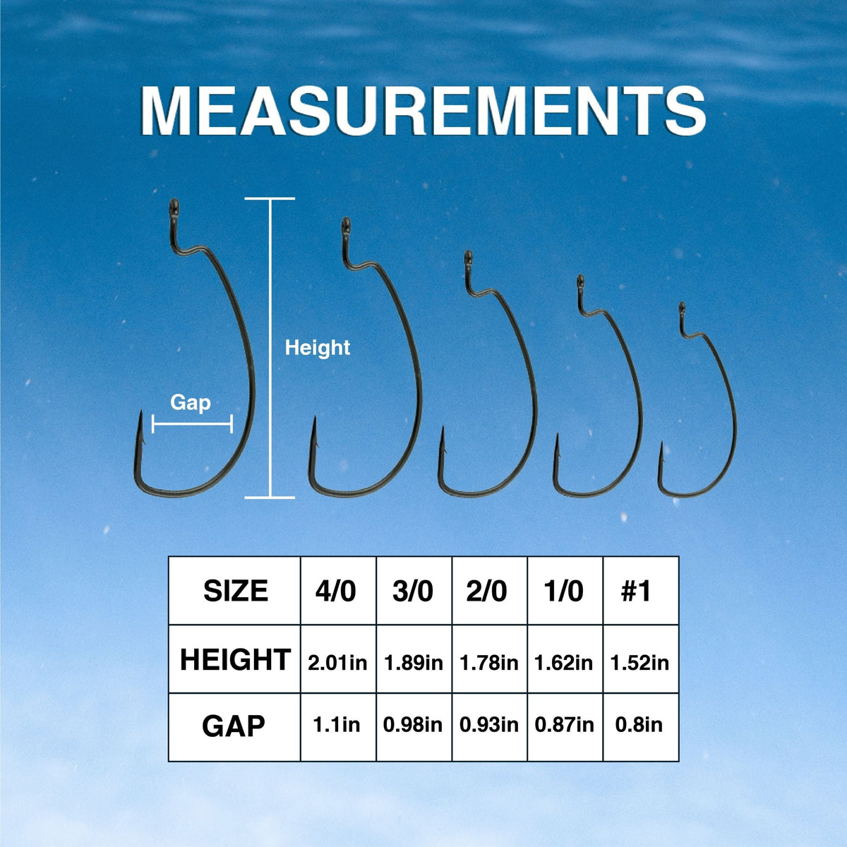Reaction Tackle Offset EWG Worm Hooks 25-Pack