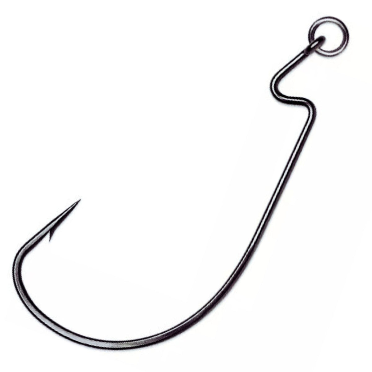 black nickel wide gap hooks for bass fishing