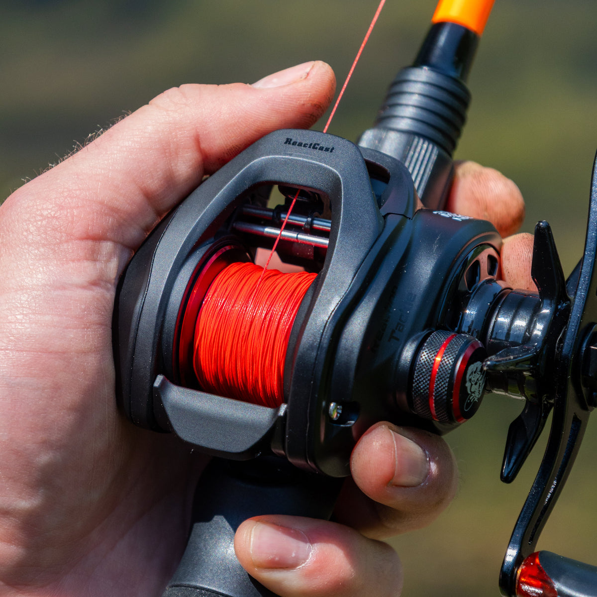 Reaction Tackle Braided Fishing Line – NO FADE Red
