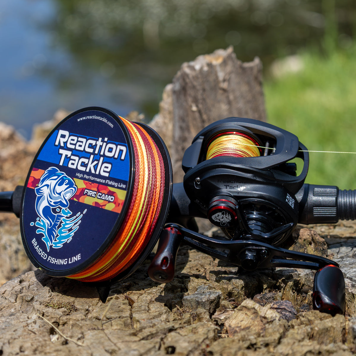 Reaction Tackle Braided Fishing Line – Fire Camo