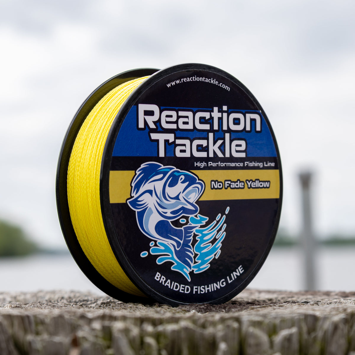 Reaction Tackle Braided Fishing Line – NO FADE Yellow