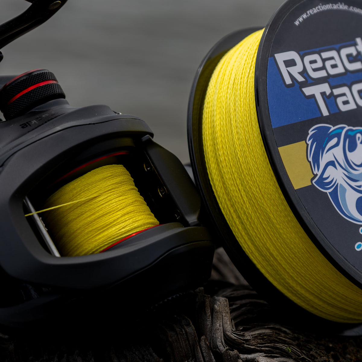 Reaction Tackle Braided Fishing Line – NO FADE Yellow