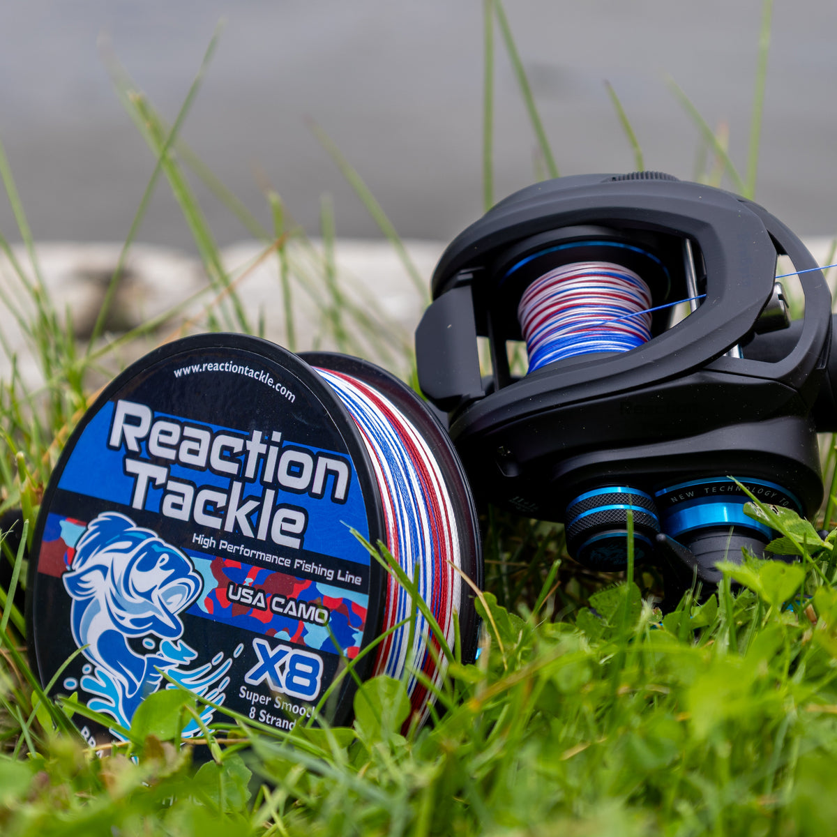 Reaction Tackle X8 Braided Fishing Line – USA Camo
