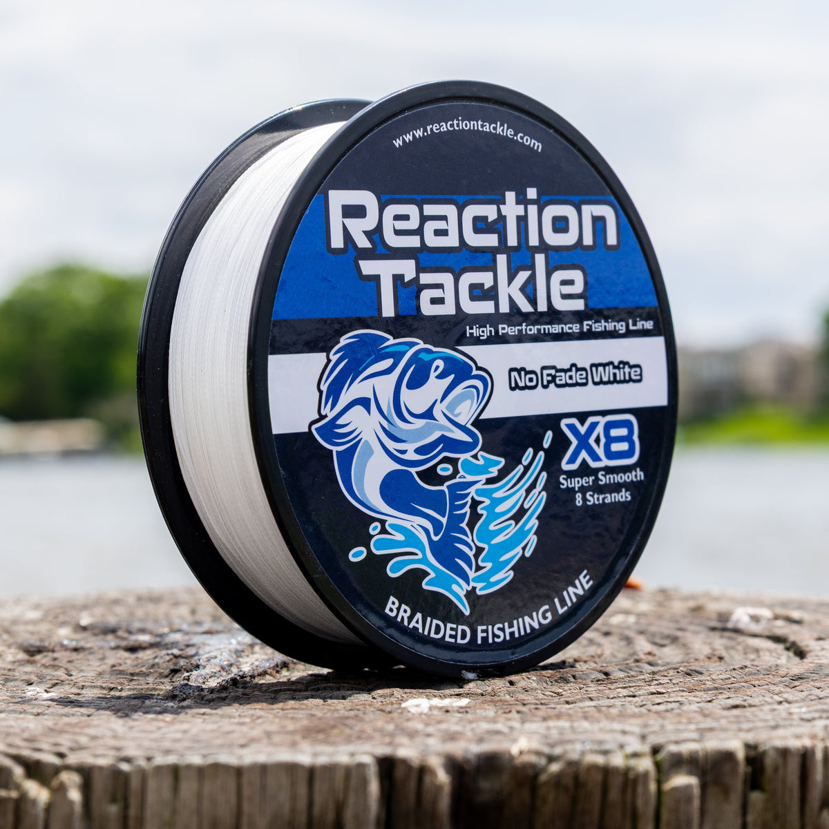 Reaction Tackle X8 Braided Fishing Line – No Fade White