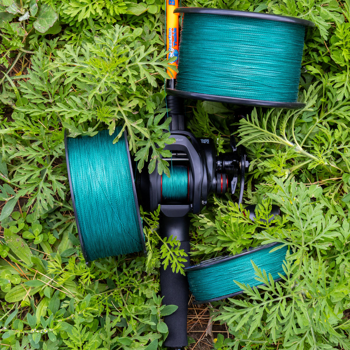 Reaction Tackle Braided Fishing Line – NO FADE Moss Green
