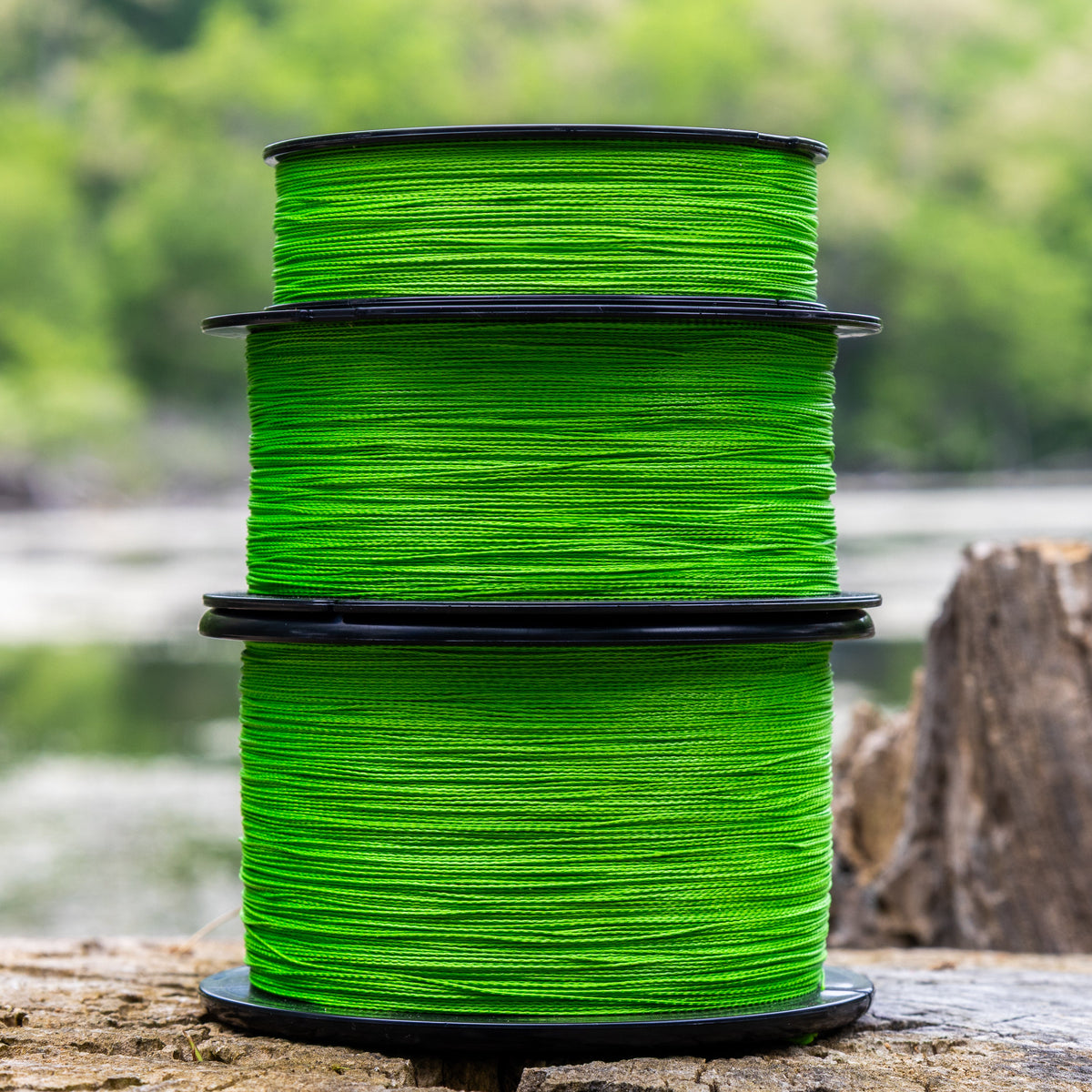Reaction Tackle Braided Fishing Line – NO FADE Hi-Vis Green