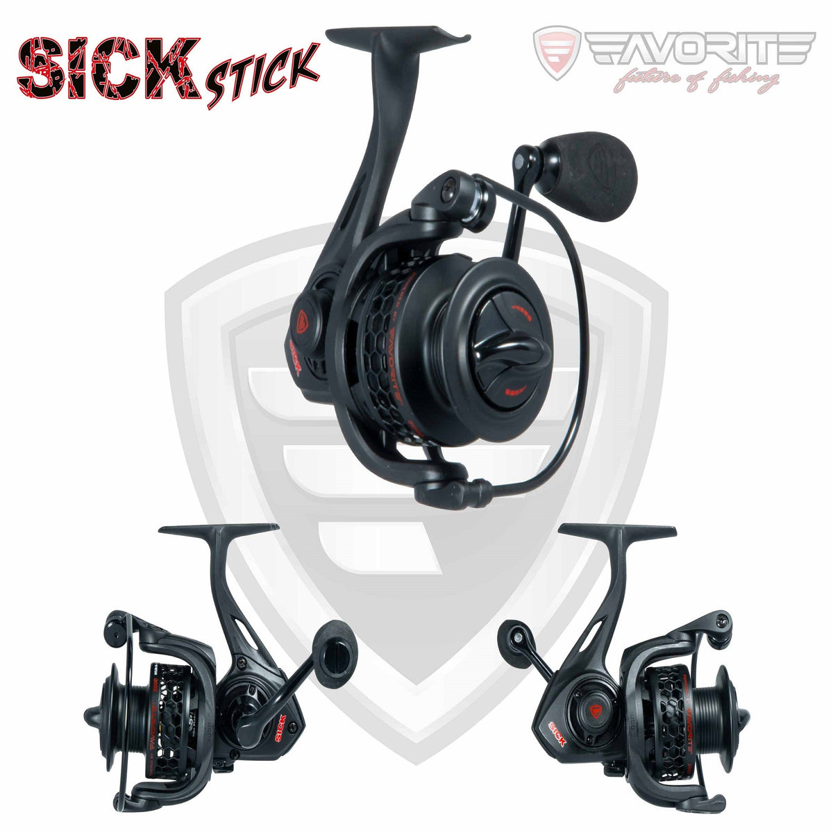 Favorite Fishing Sick Stick 2000 Spinning Reel – Lightweight Carbon Body
