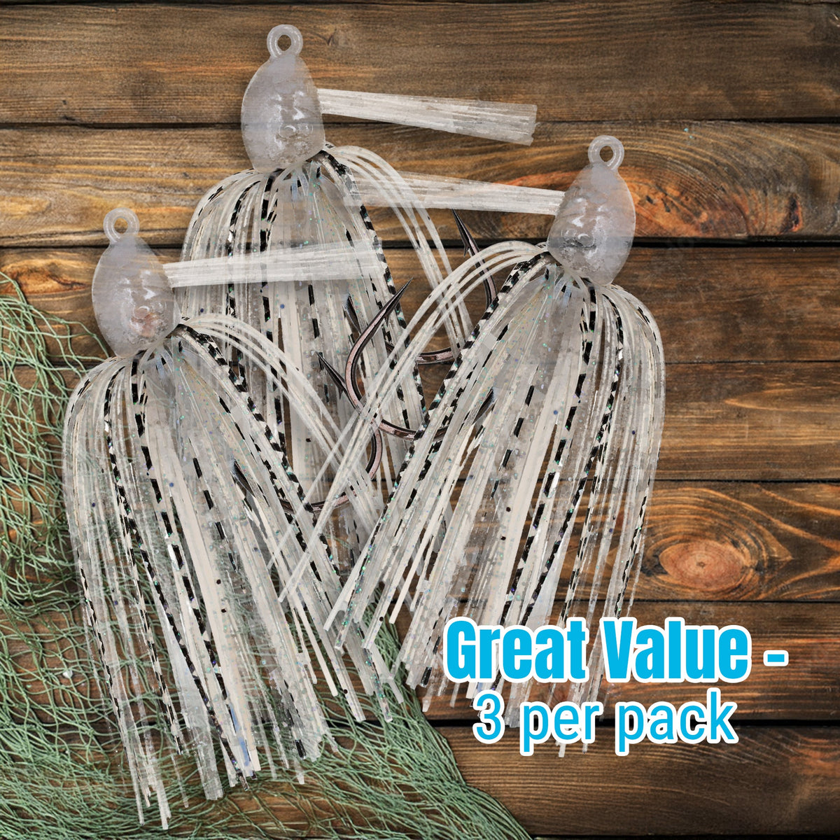 Reaction Tackle Lead Swim Jigs (3-Pack)