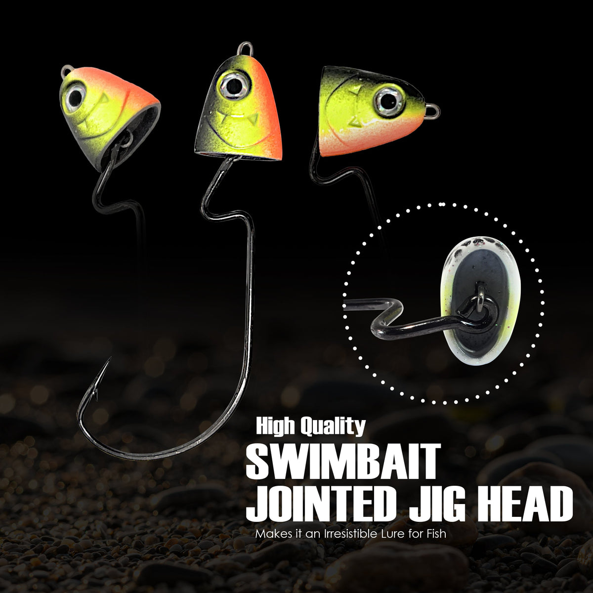 Reaction Tackle Tungsten Swing Swimbait Jig Heads 3-Pack