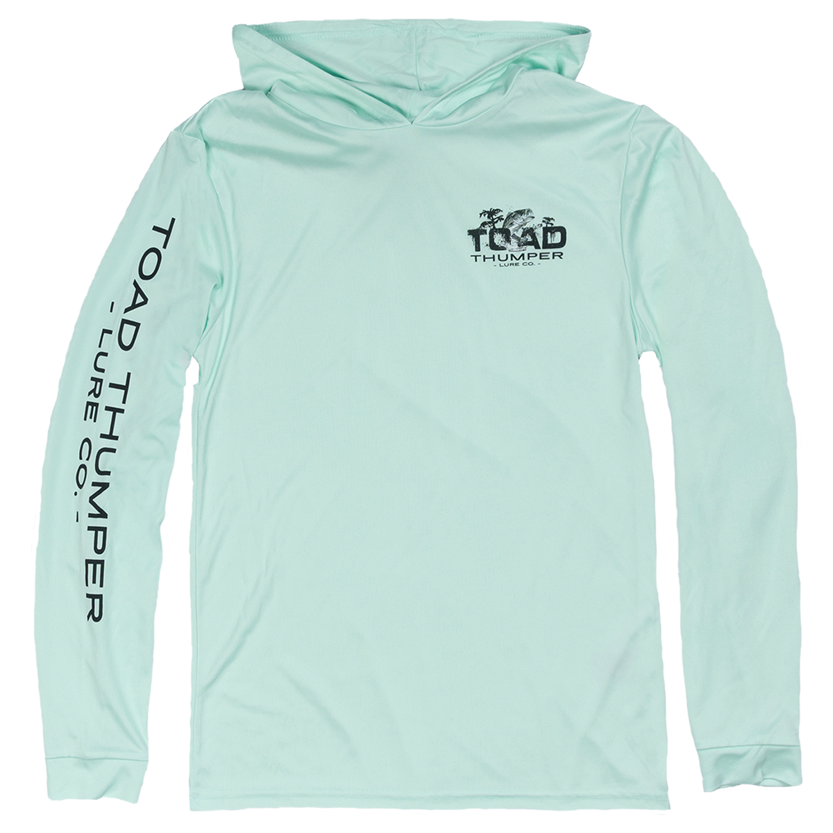 Toad Thumper Hooded Fishing Tee – Mint Green Long Sleeve