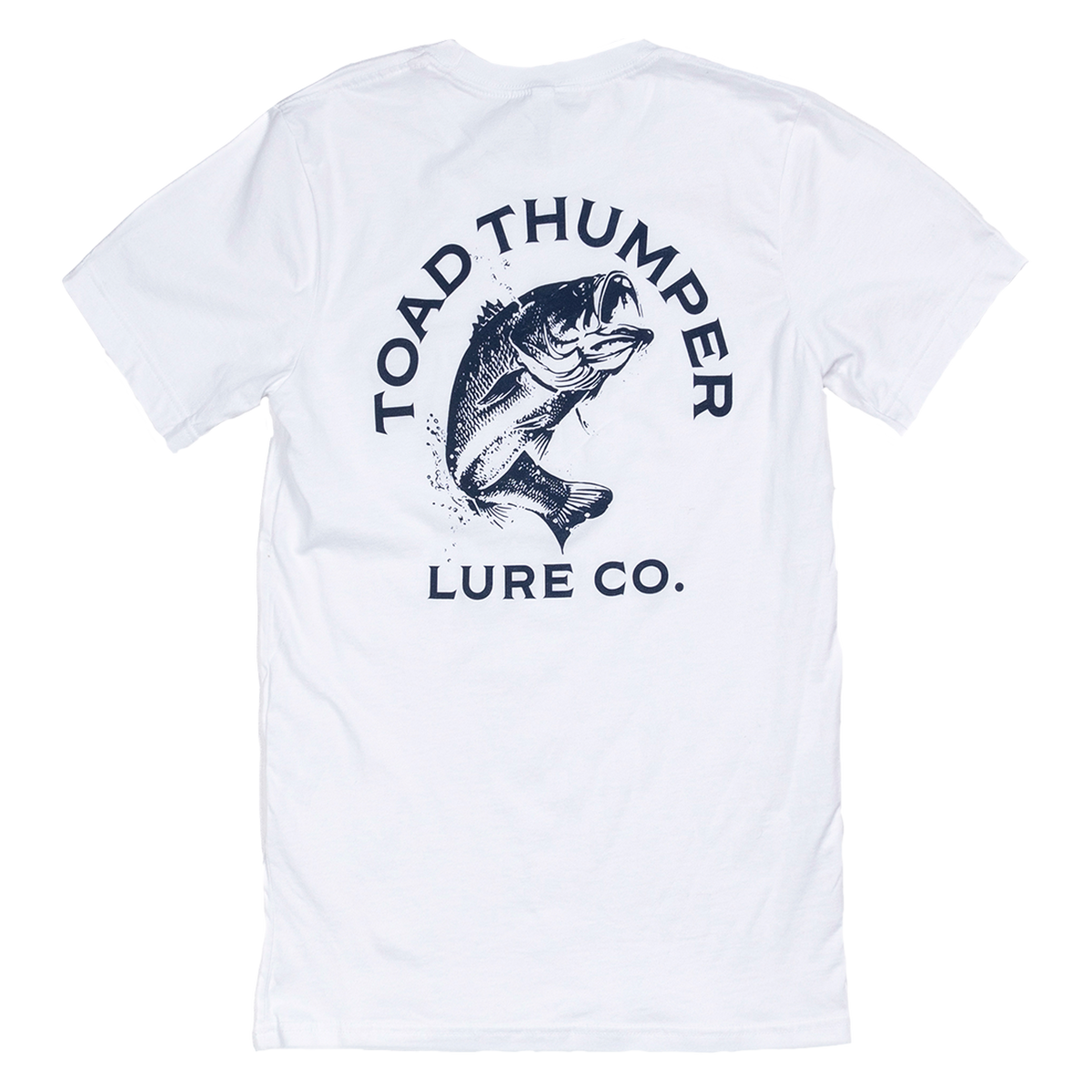 ToadThumper White Short Sleeve Fishing Tee – 100% Cotton SM-4XL