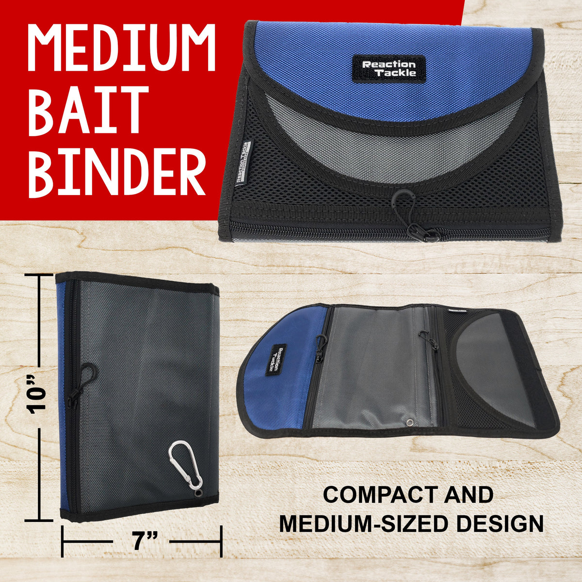 Reaction Tackle Medium Bait Binder Organizer for Soft Plastics