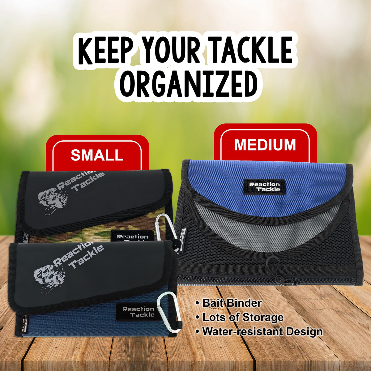 Reaction Tackle Medium Bait Binder Organizer for Soft Plastics
