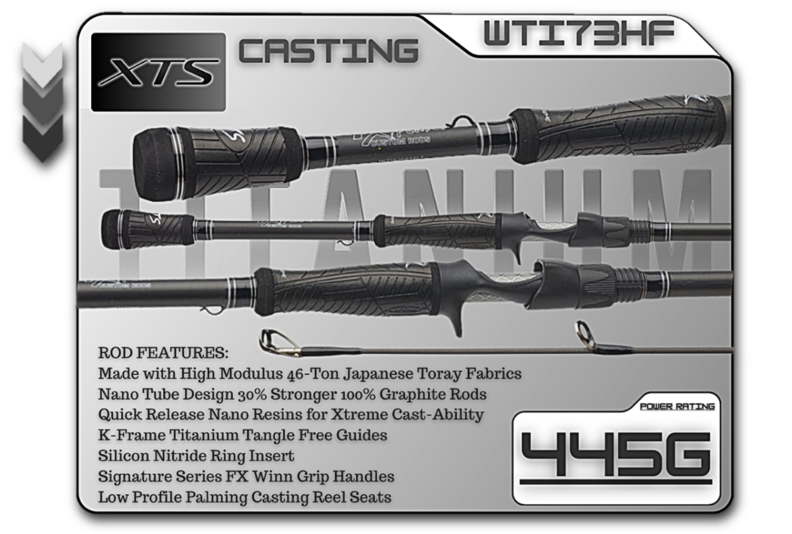 Elite engineering bass casting rod titanium 7'3"