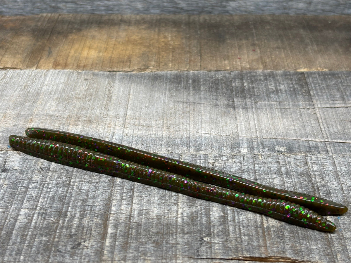 V & M Baits Slim Wild 6.5" Straight Tailed Worm