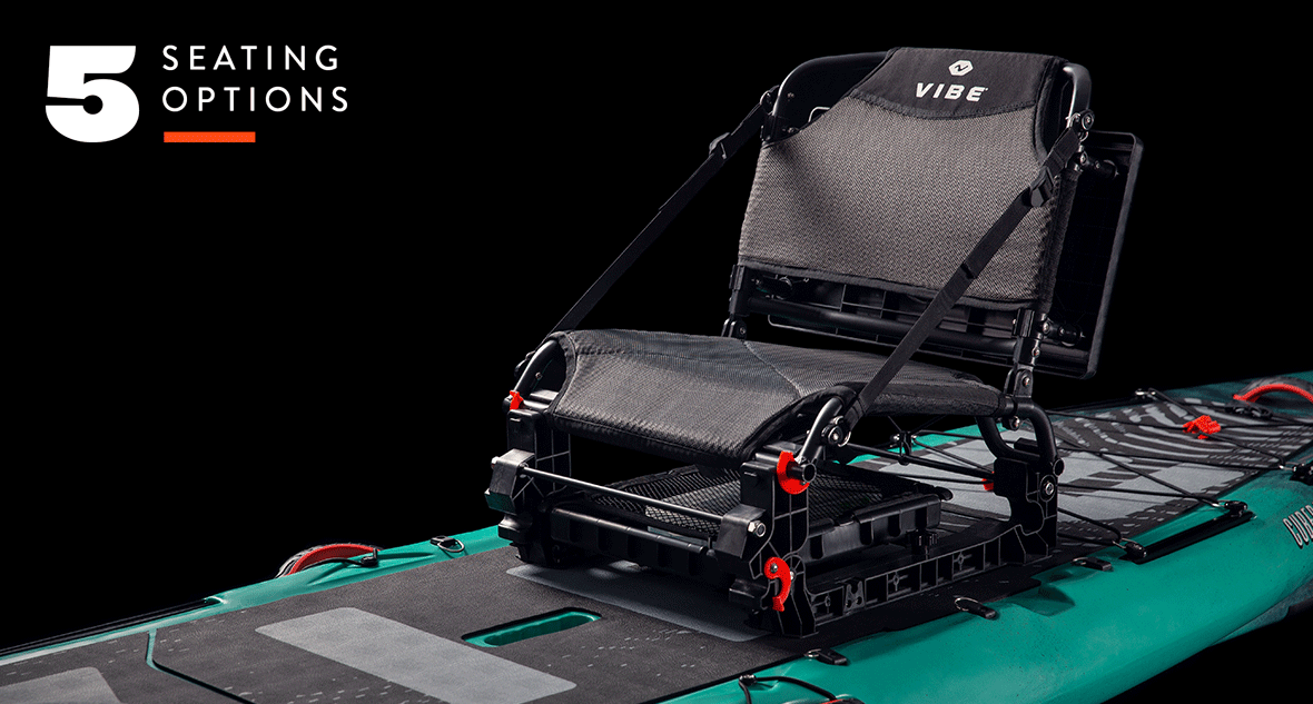 Adjustable kayak seat for sight fishing