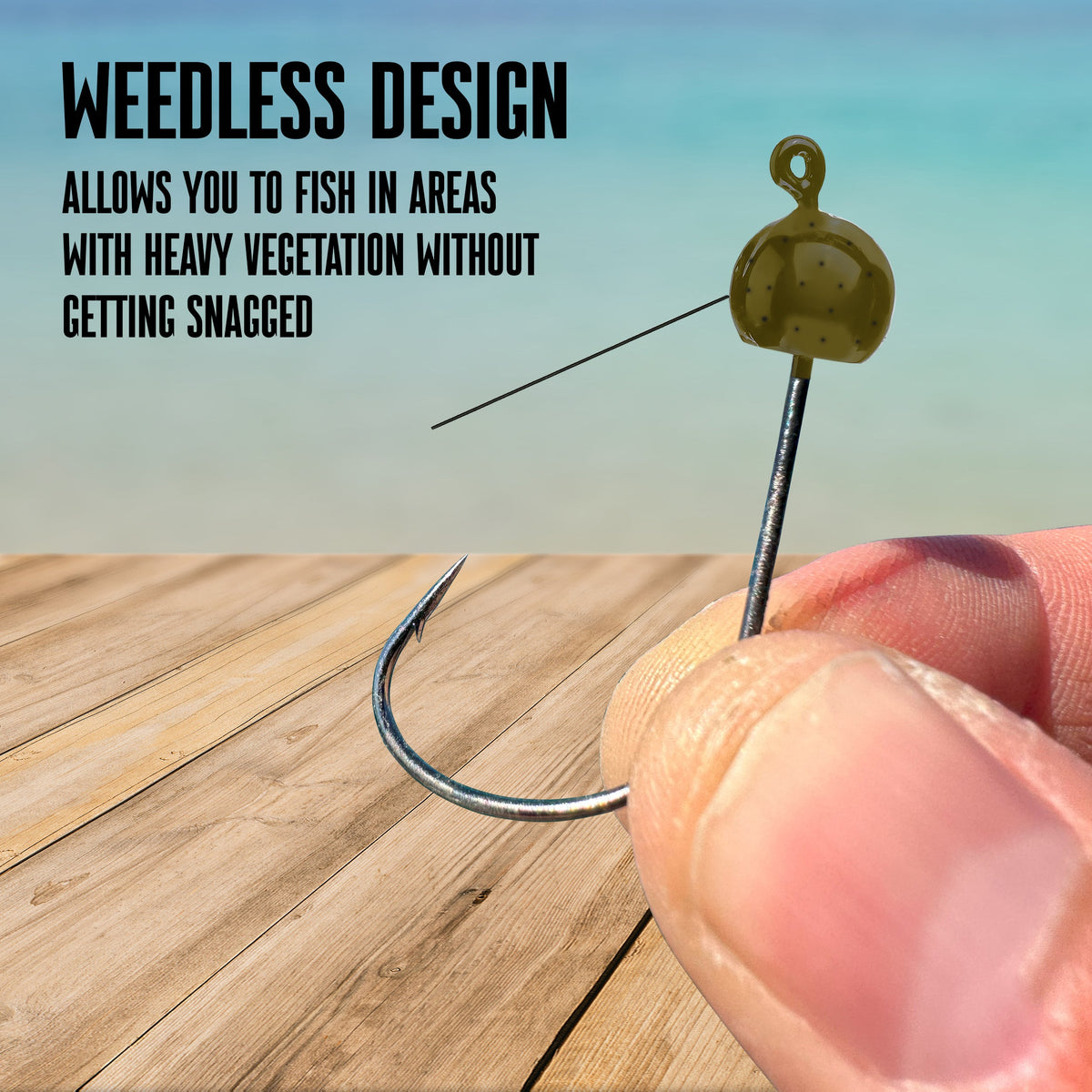 Reaction Tackle Tungsten Wacky Jig Heads – 5 Pack