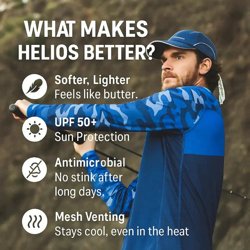 HELIOS Long Sleeve Fishing Shirt – UPF 50+ HelioTec™ Fabric
