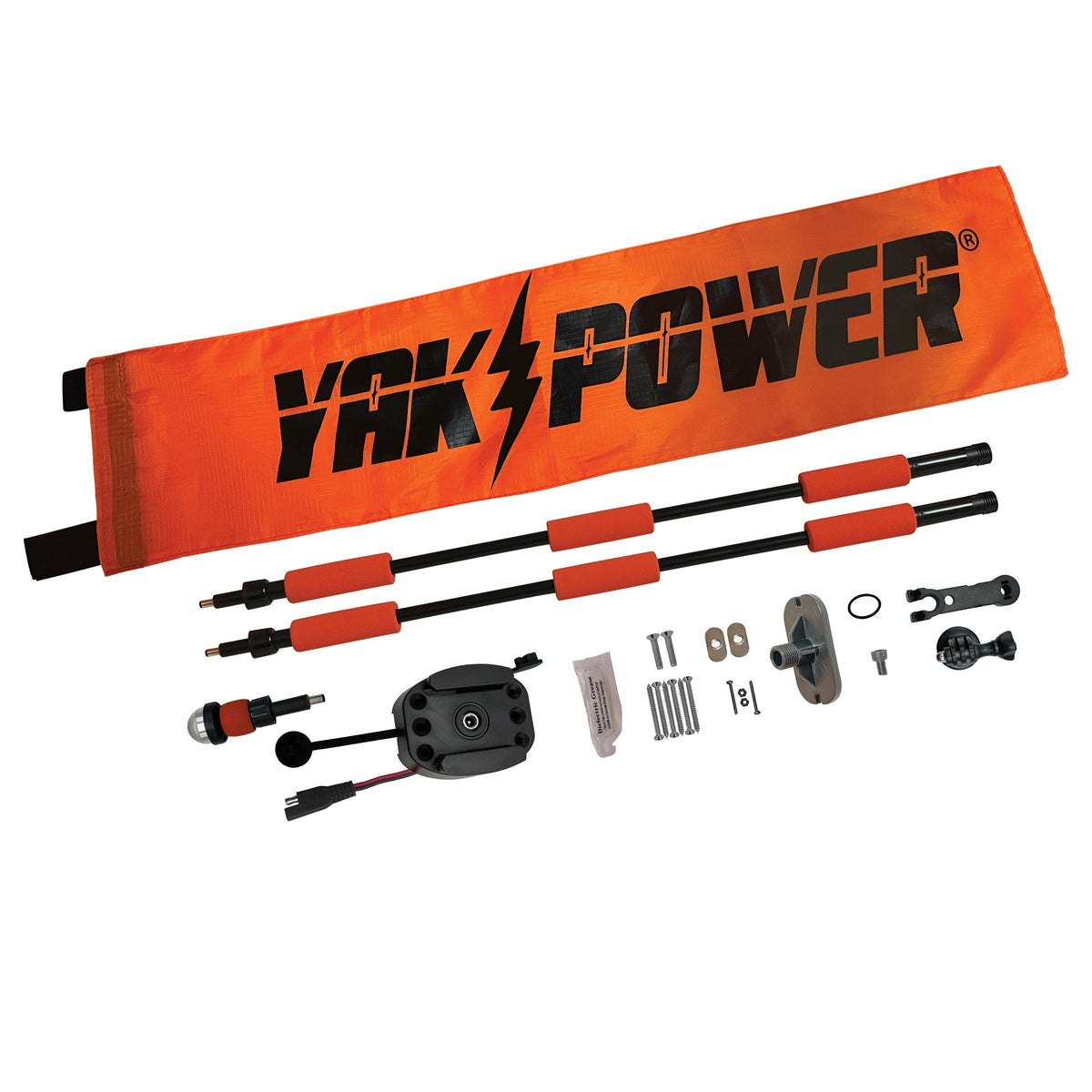 YP-LR360-PRO Lightning Rod - NEW &amp; IMPROVED Threaded Power Connectors - Extendable Powered 360 Degree Safety Light, Flag, and Optional Accessory Mount