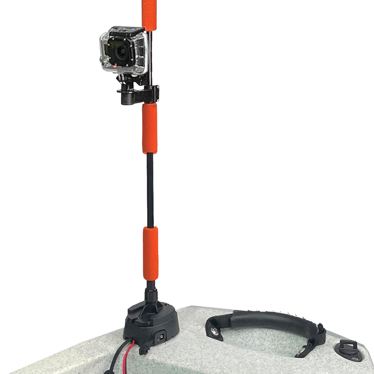 YP-LR360-PRO Lightning Rod - NEW &amp; IMPROVED Threaded Power Connectors - Extendable Powered 360 Degree Safety Light, Flag, and Optional Accessory Mount