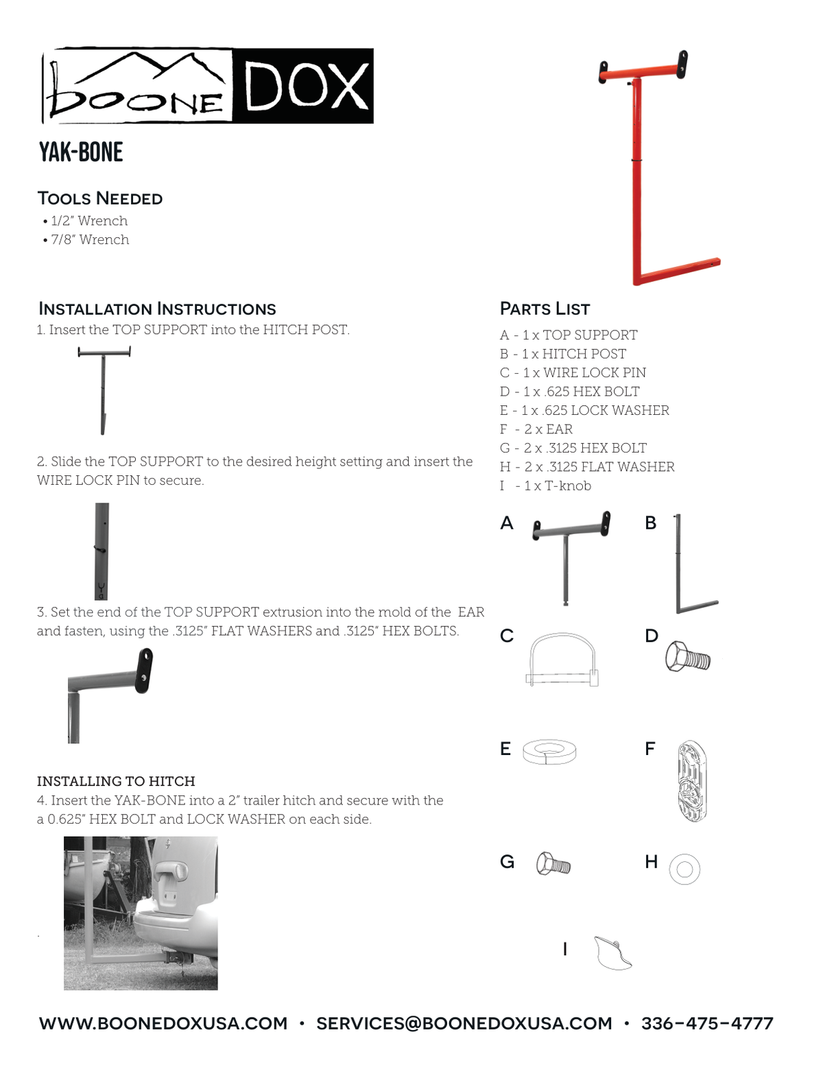 Boonedox Yak-Bone Car Top Kayak Loading Assist