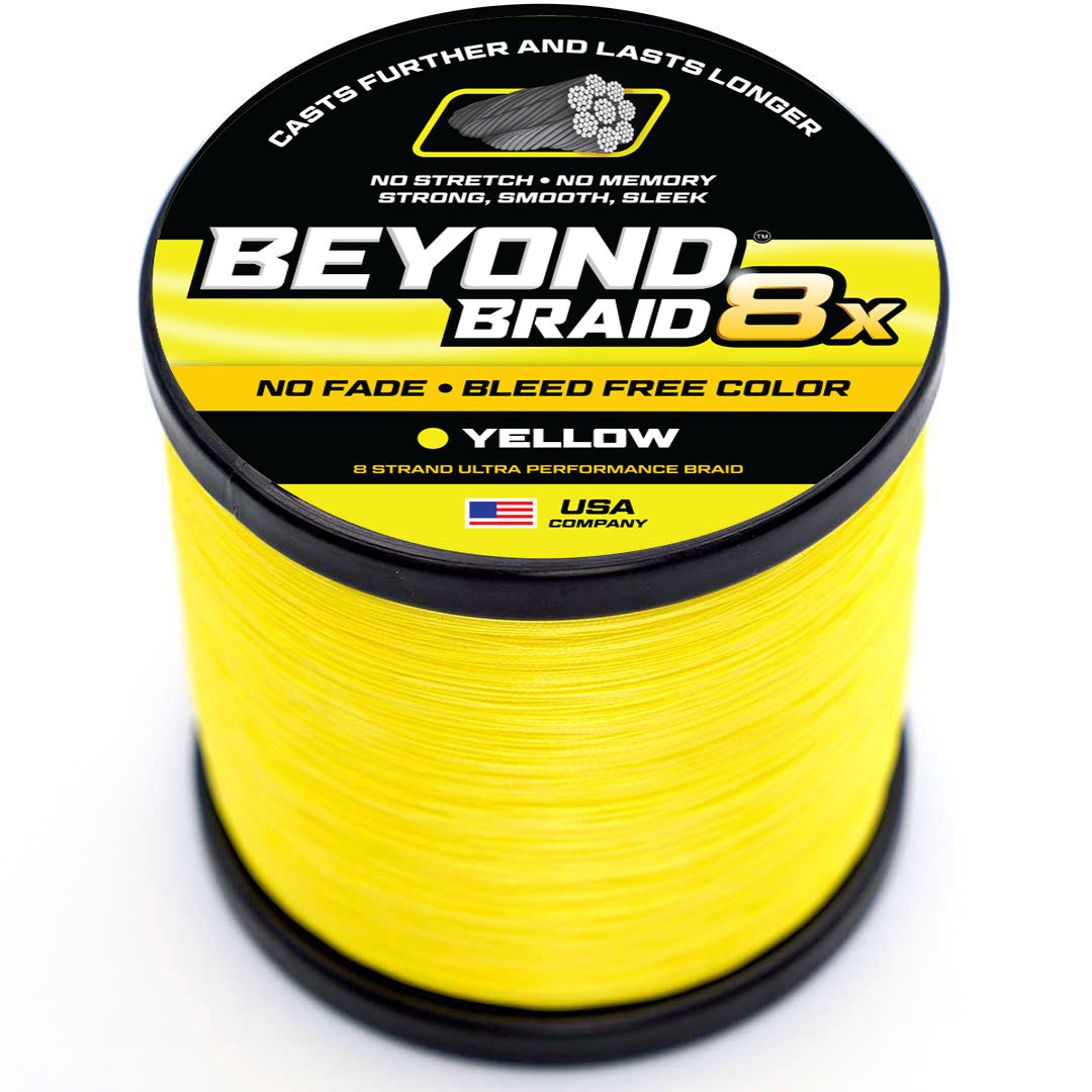 Beyond Braid Yellow 8X – Ultra Performance Braided Fishing Line