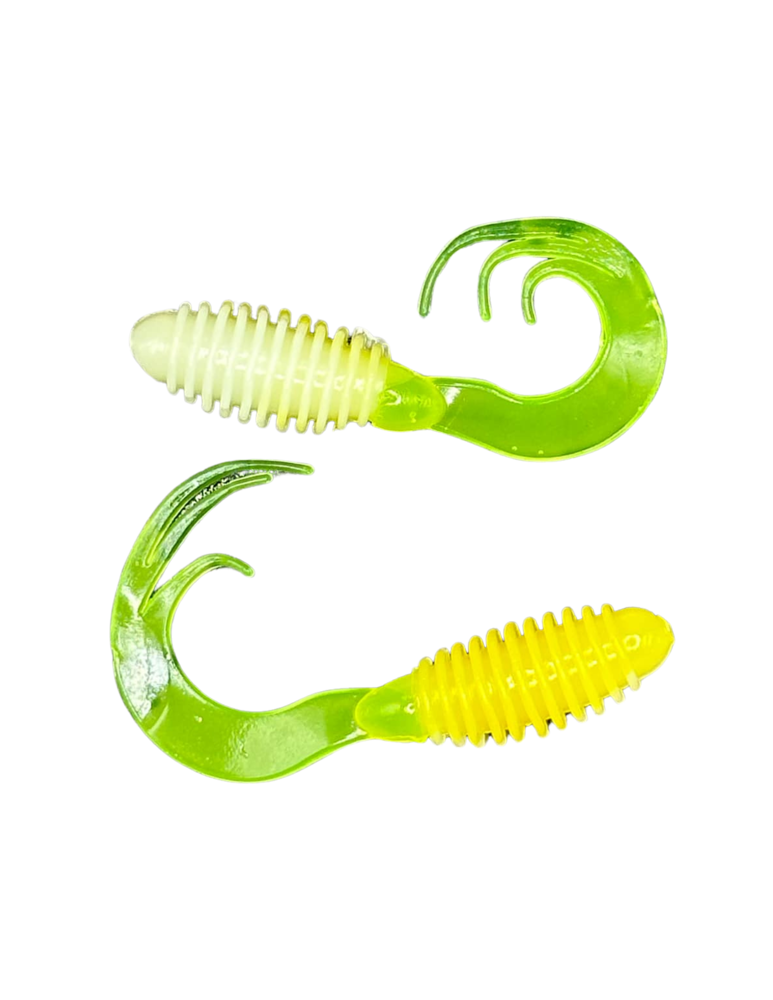 ATX 2-inch triple curl tail crappie soft plastic