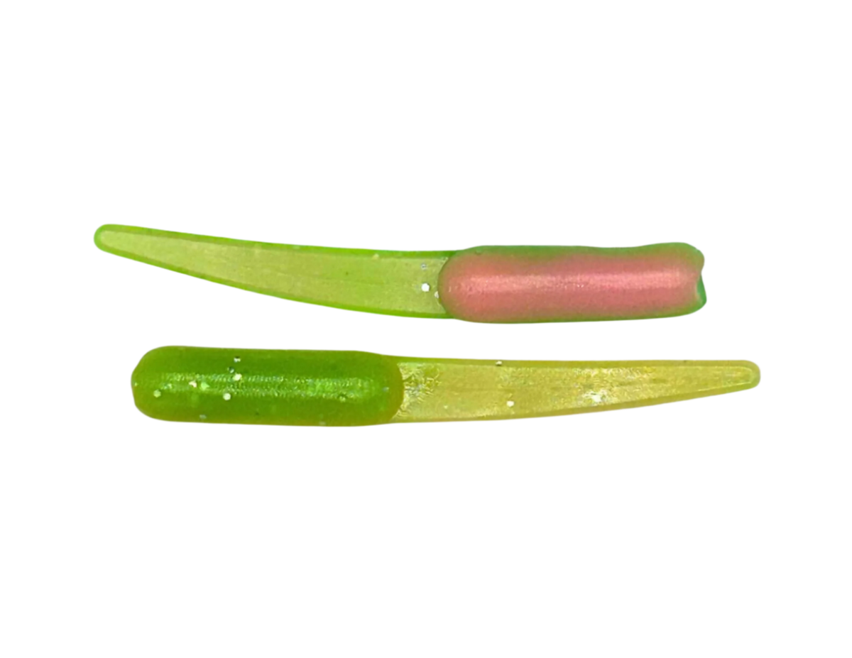 Soft Plastics ATX Lures Flat Tail 1.75" Soft Plastic Crappie Bait Electric Chicken / 1.25” ATX Lures Flat Tail – Durable Soft Plastic Crappie Bait