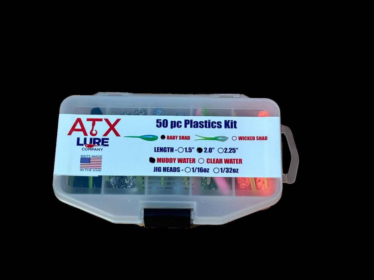 Soft Plastics ATX Lures Mini Kits – 50 pcs Soft Plastic Bait Kit ATX Lures Mini Kits – 50 pcs Soft Plastic Baits for Crappie & Panfish
