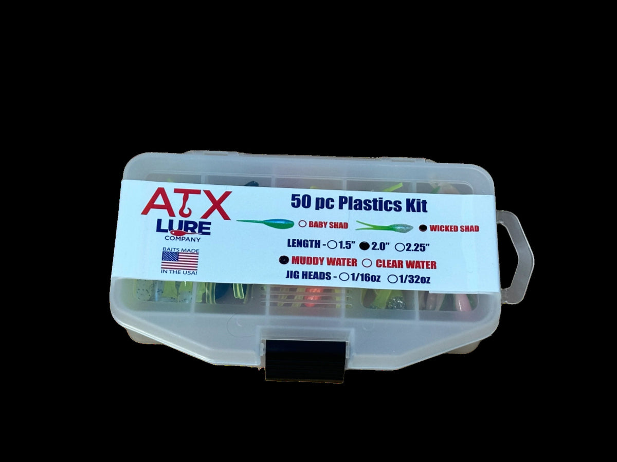 Soft Plastics ATX Lures Mini Kits – 50 pcs Soft Plastic Bait Kit ATX Lures Mini Kits – 50 pcs Soft Plastic Baits for Crappie & Panfish