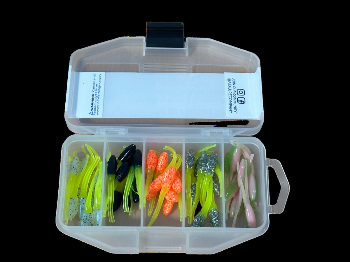 Soft Plastics ATX Lures Mini Kits – 50 pcs Soft Plastic Bait Kit 2" Wicked Shad / Muddy Water / No ATX Lures Mini Kits – 50 pcs Soft Plastic Baits for Crappie & Panfish